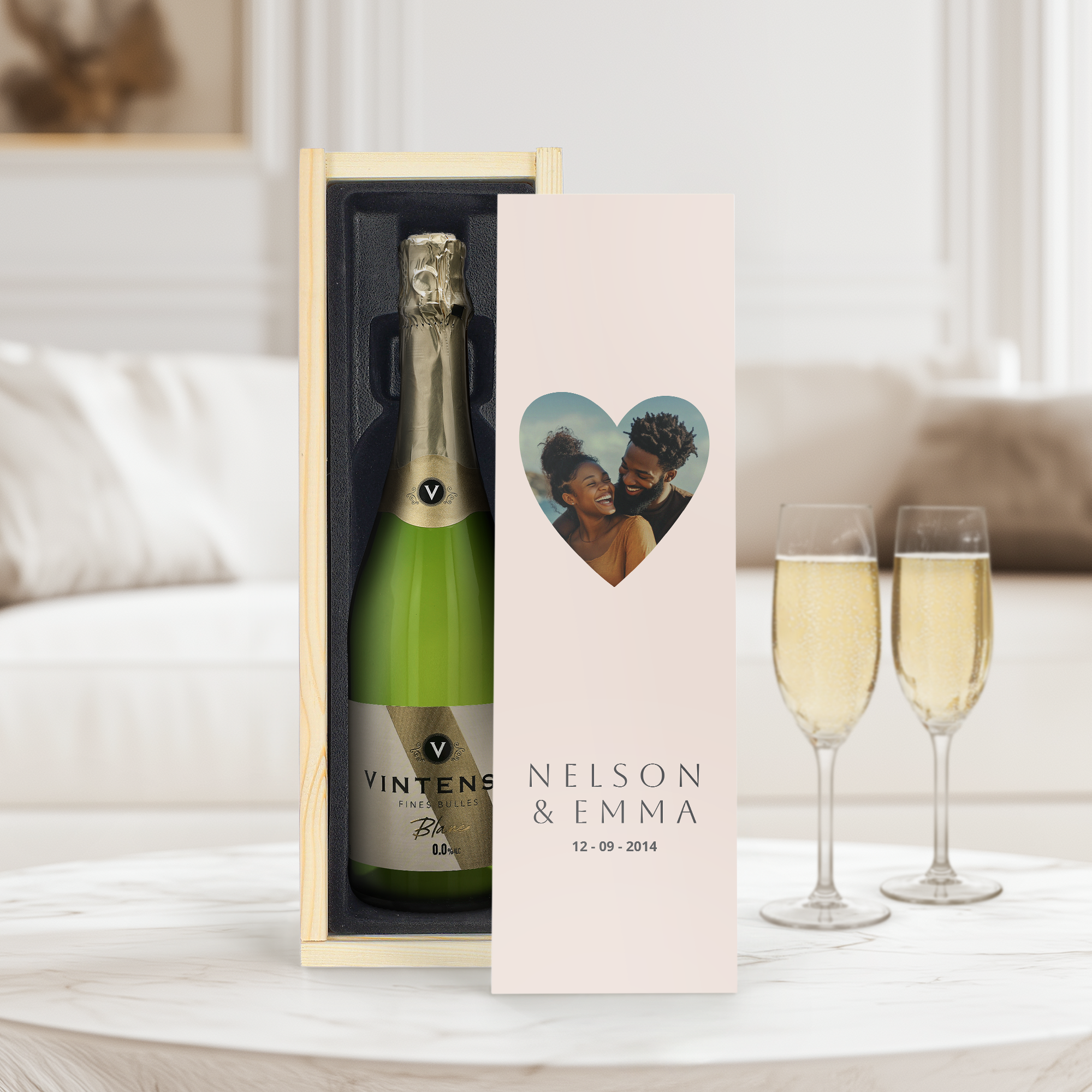 Personalisierter alkoholfreier Sekt - Vintense