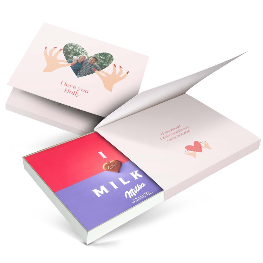 Personalised Milka Chocolate Gift Box - Love Personalised Milka Chocolate Gift Box - Love