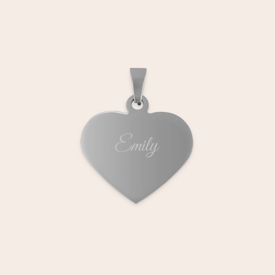 Collar Corazón grabado Collar Corazón grabado