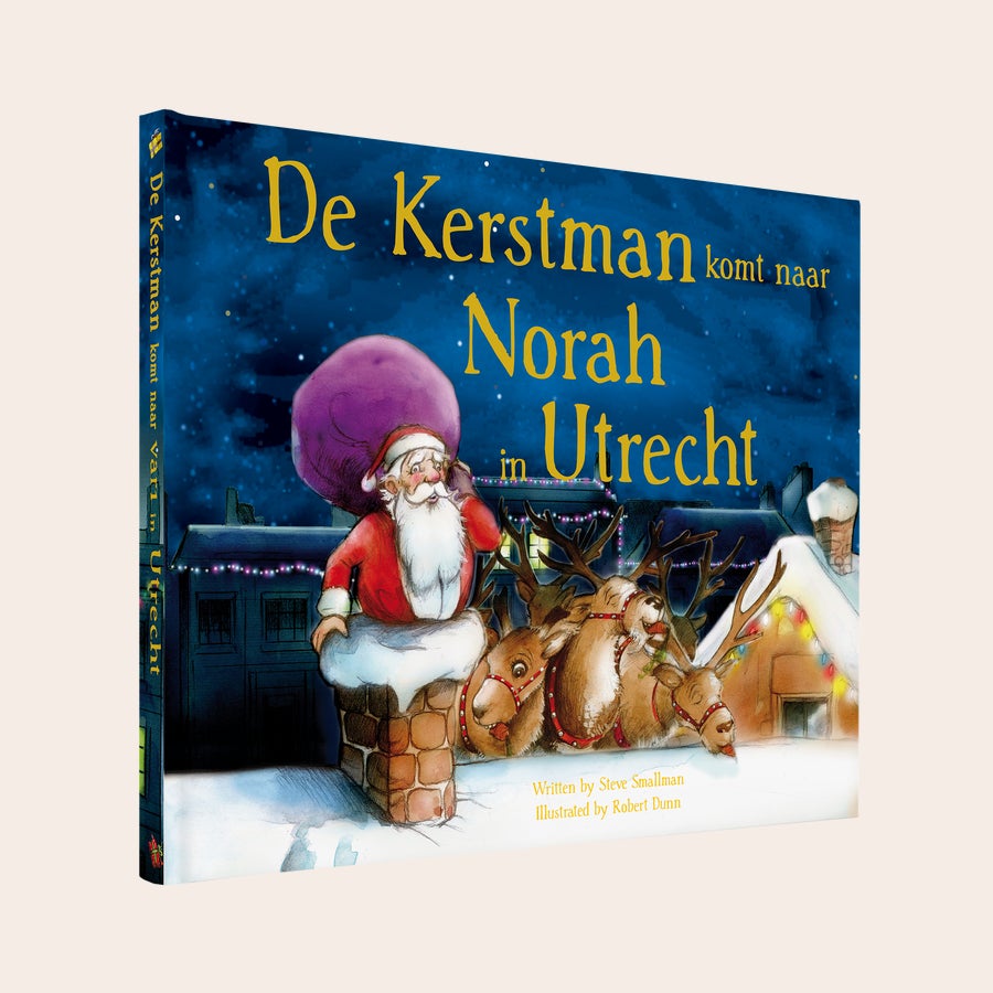 Gepersonaliseerd kerstboek "De kerstman komt" Boek met naam en foto - De kerstman komt - Hardcover gepersonaliseerd met naam Norah en plaats Utrecht op de kaft