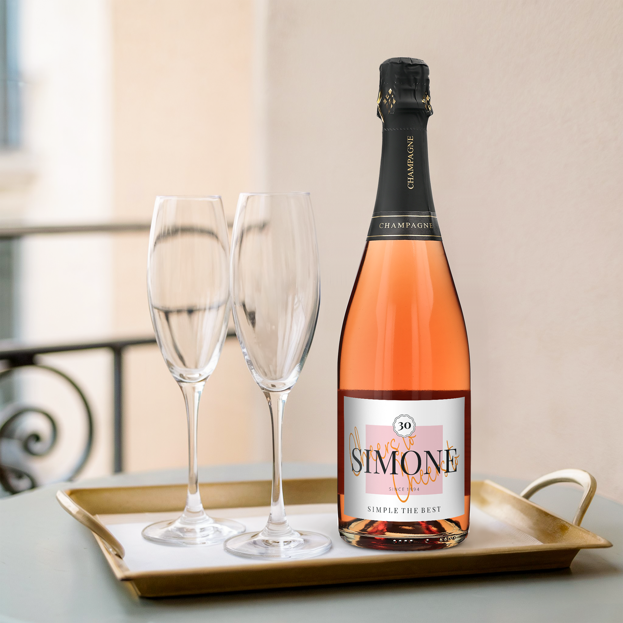 René Schloesser Rosé champagne (750ml) med personlig trækasse eller etikette