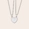 Pendentif en argent gravé - cœur brisé Pendentif en argent gravé - cœur brisé