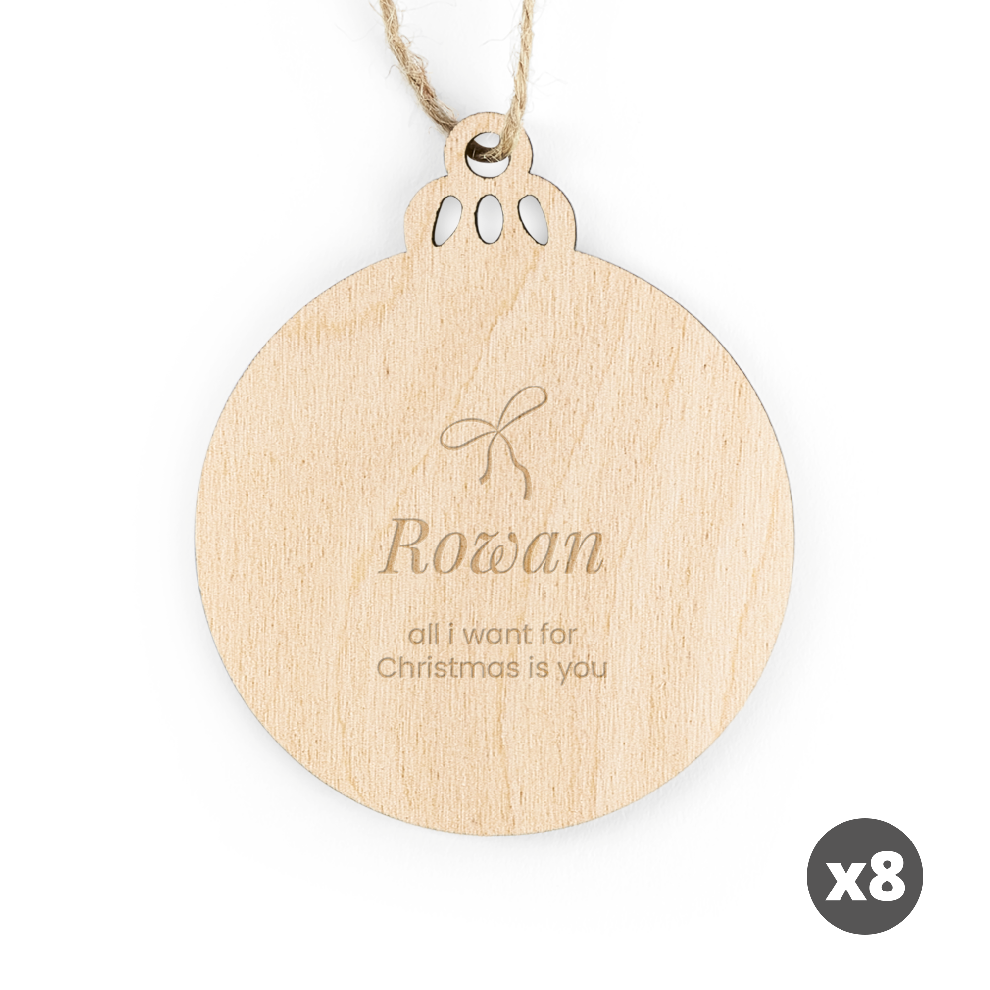 Decorazioni Natalizie in Legno - Con Nome