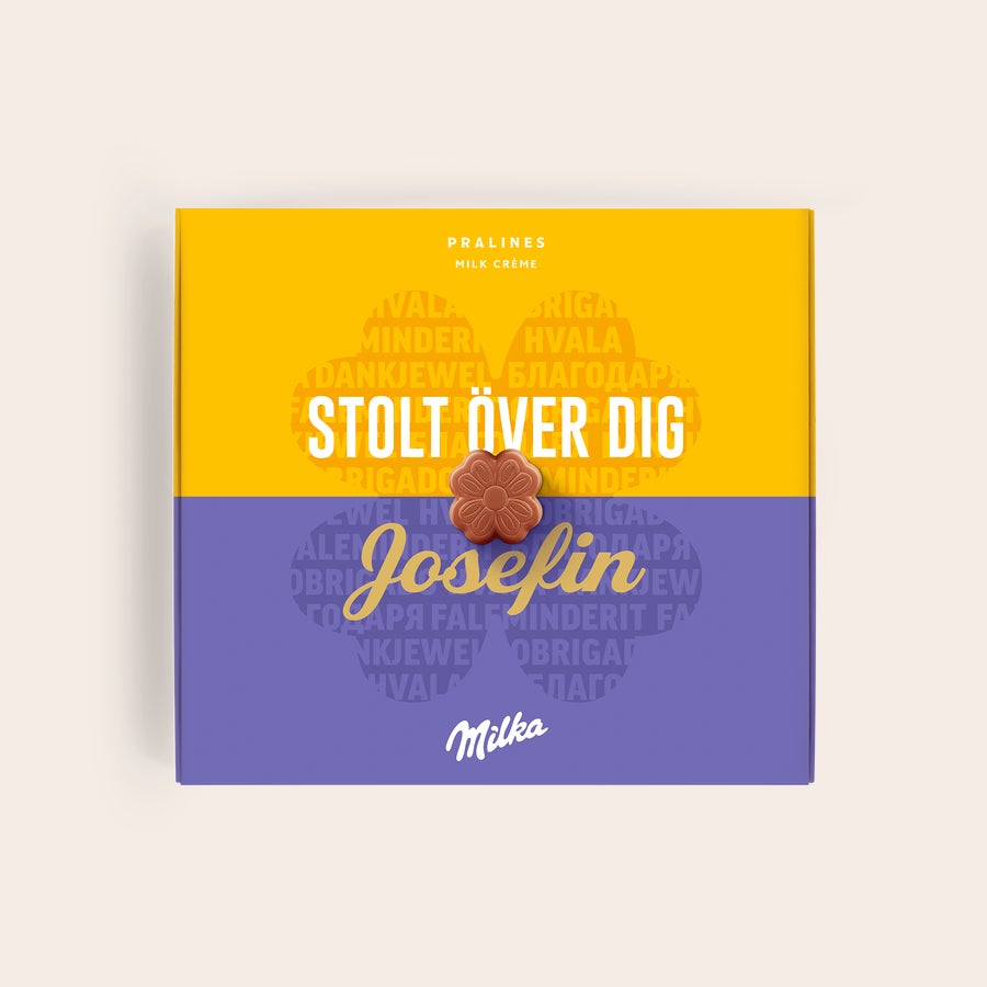 Personliga Milka presentförpackning - Tack Personliga Milka presentförpackning - Tack