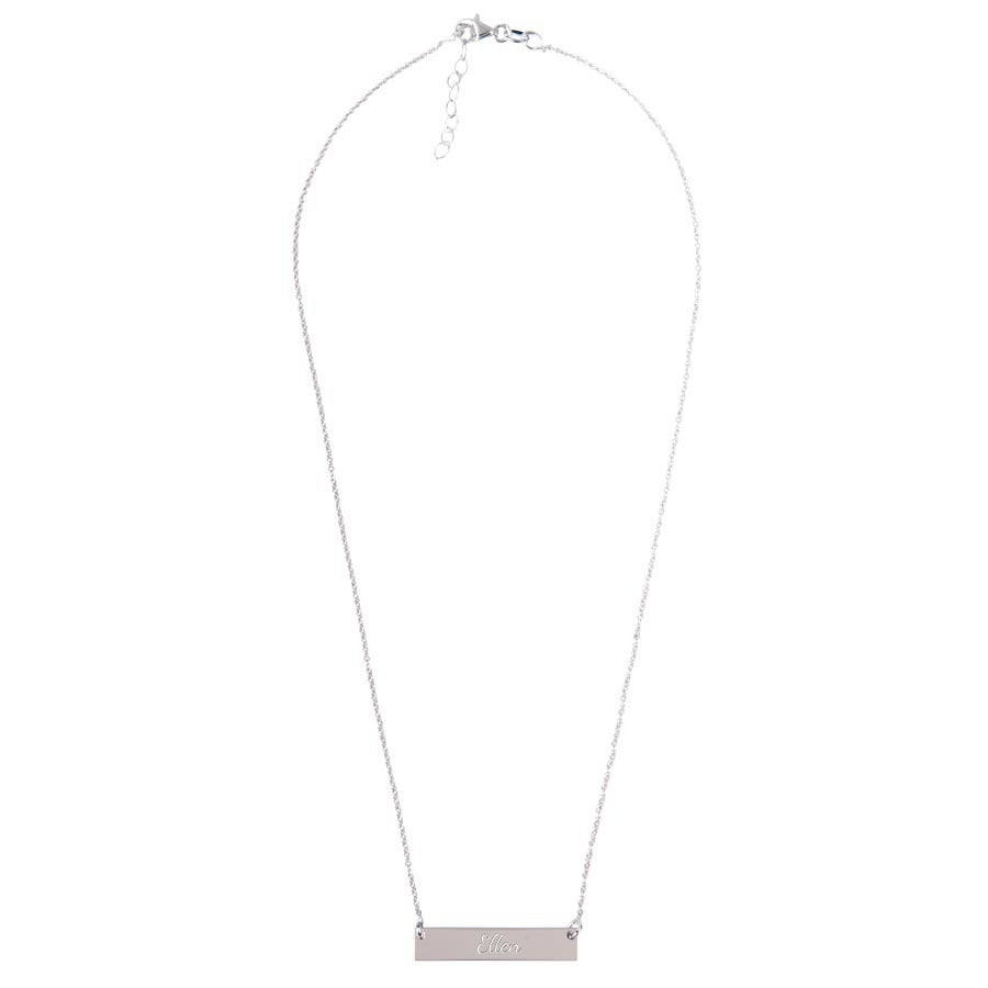 Flat bar necklace with name | YourSurprise