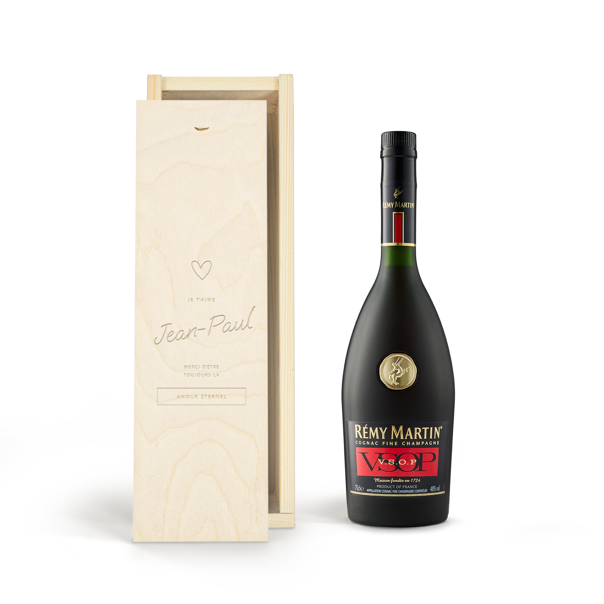 Coffret cognac Rémy Martin VSOP personnalisé