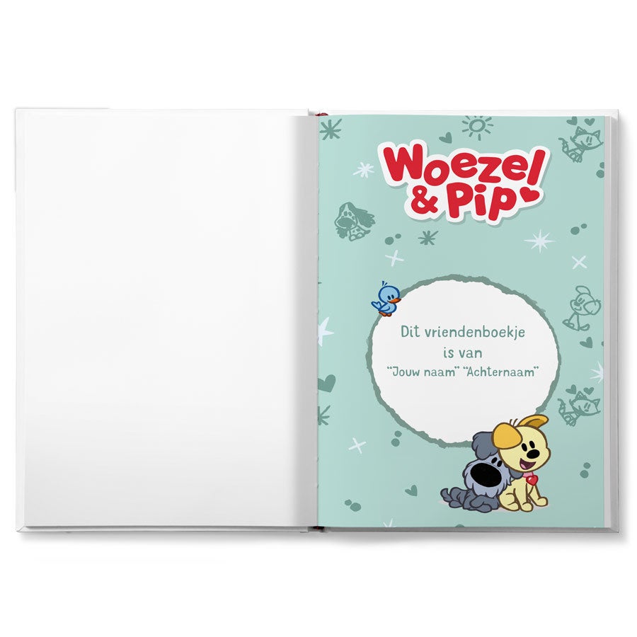 Woezel & Pip vriendenboekje met naam en foto - Hardcover