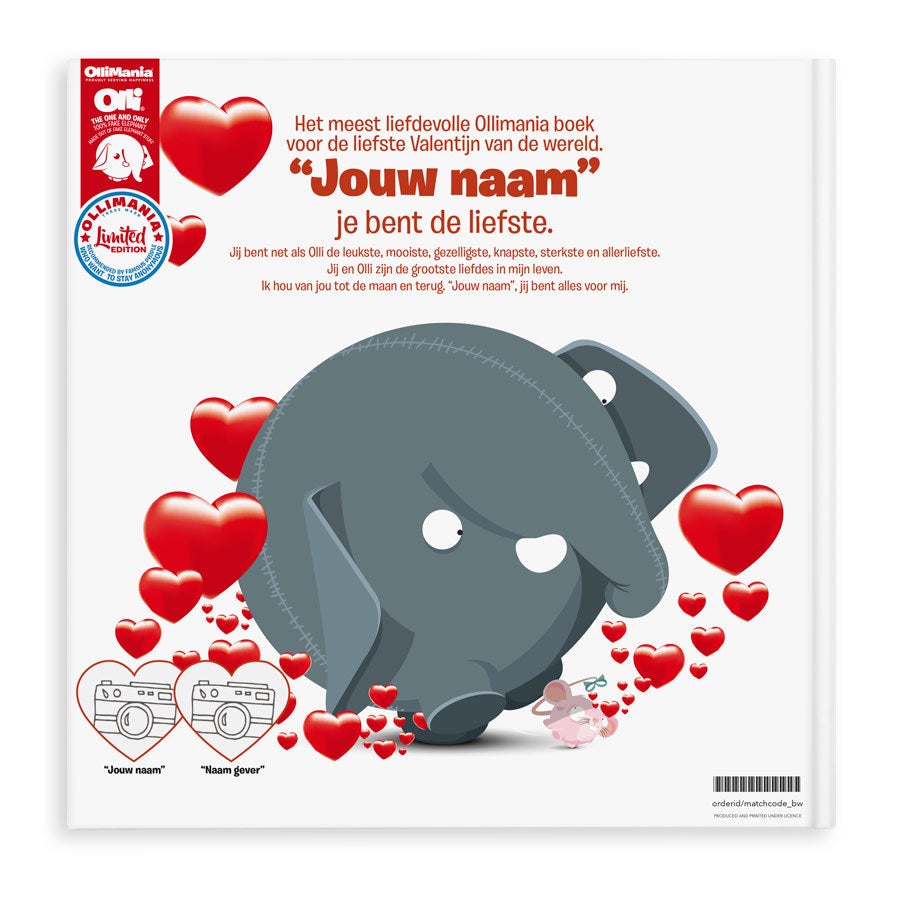 Boek "Je bent mijn Valentijn/Liefste" personaliseren