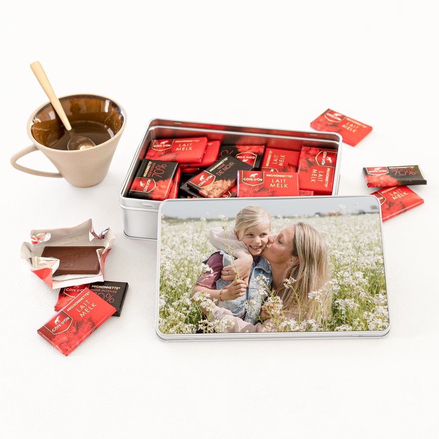 Cadeaublik gevuld met Côte d'Or Cadeaublik gevuld met Côte d'Or