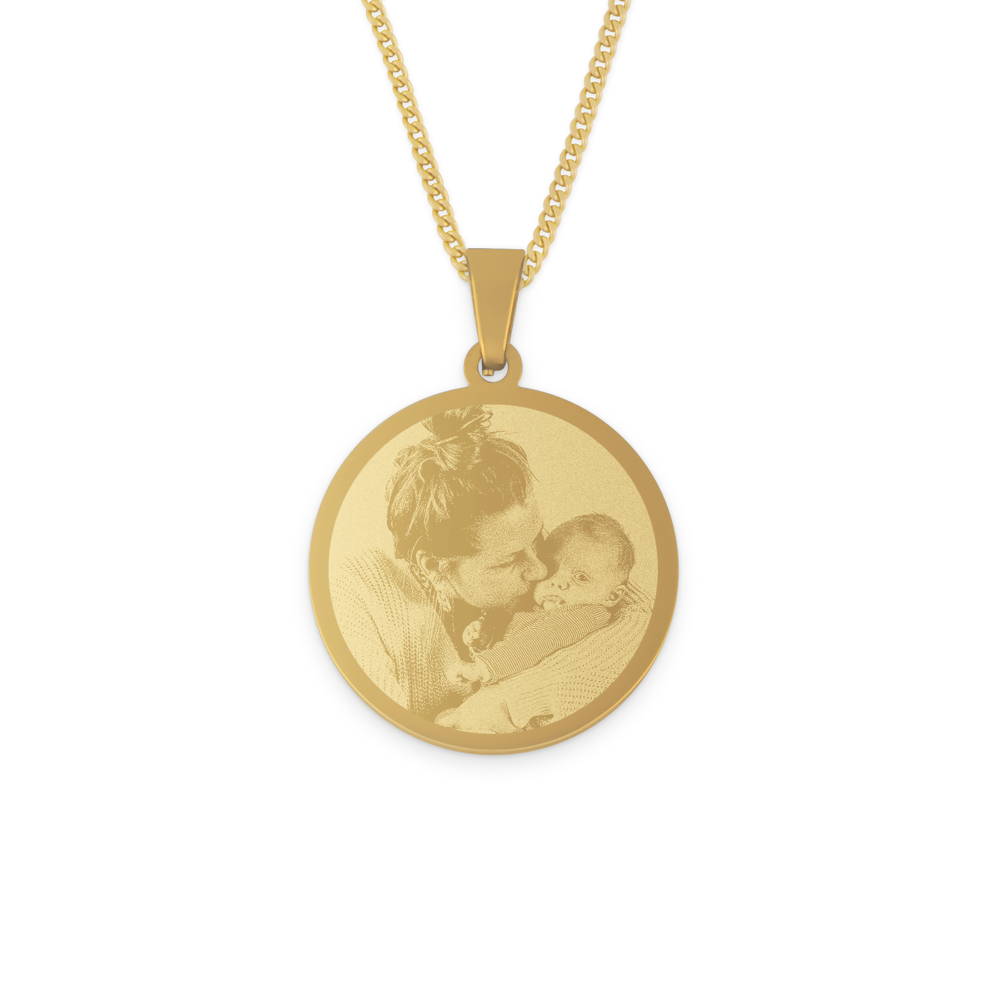 Collana con ciondolo rotondo