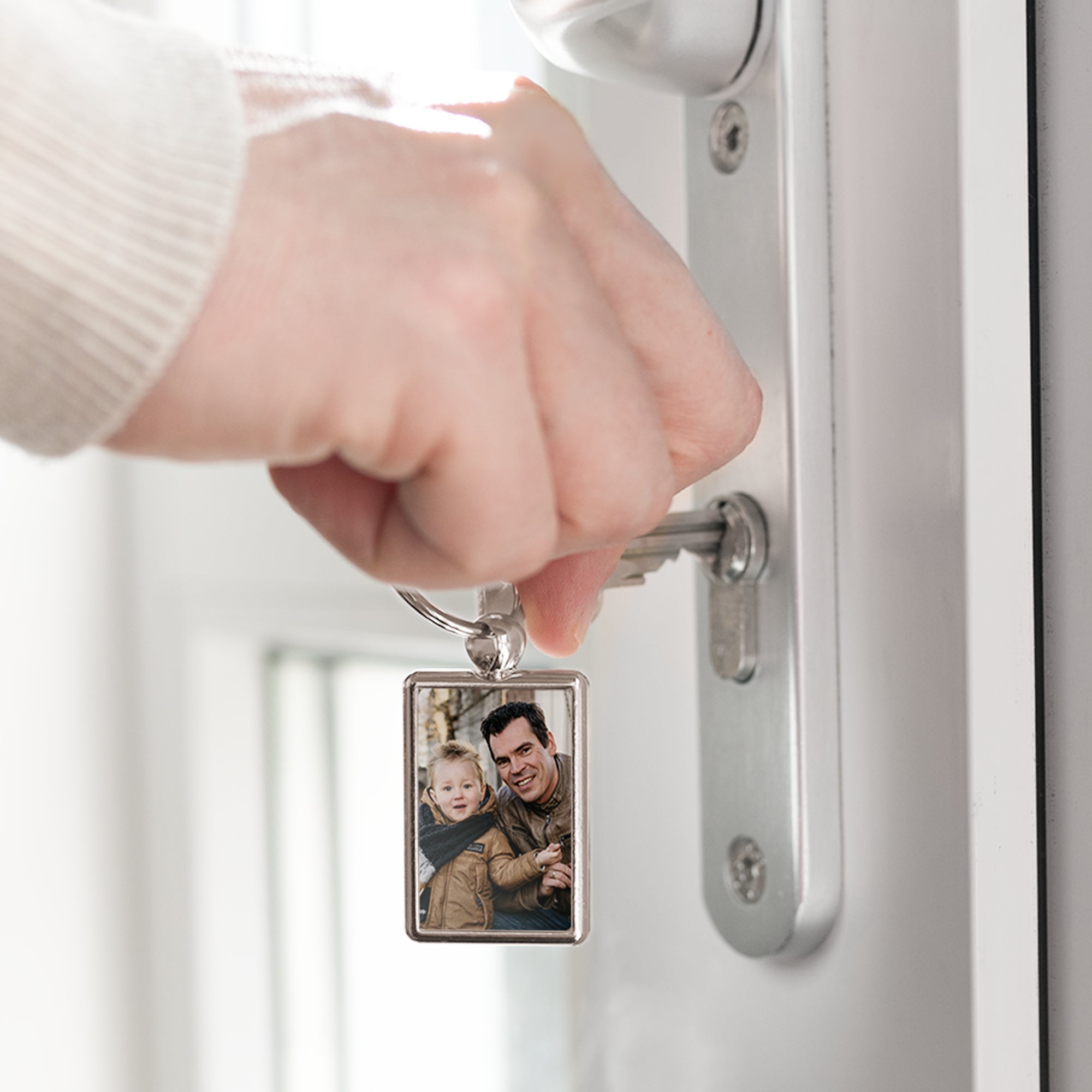 Schlüsselanhänger mit Foto beidseitig Vatertag  - Onlineshop YourSurprise