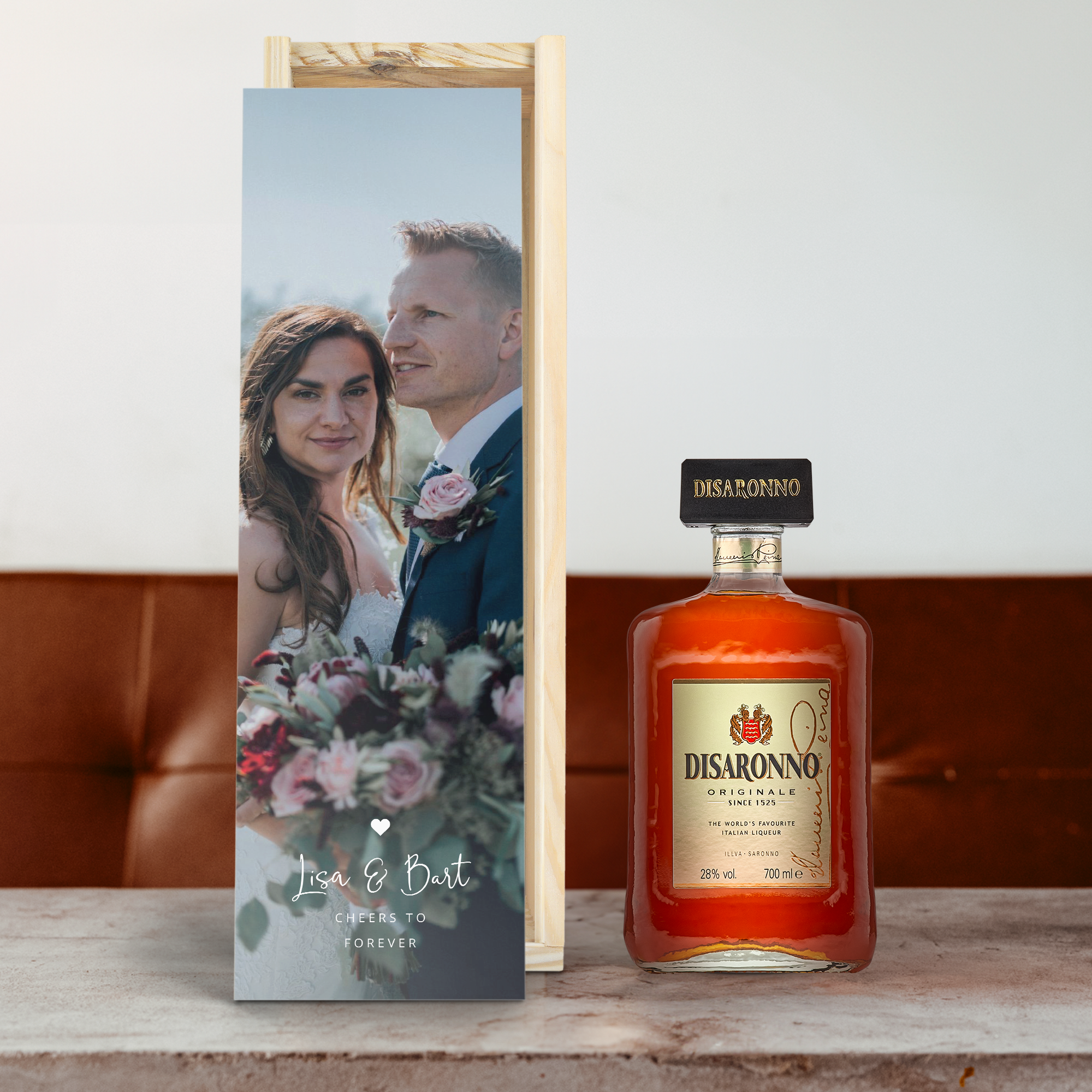 Likeur Amaretto Disaronno personalisieren