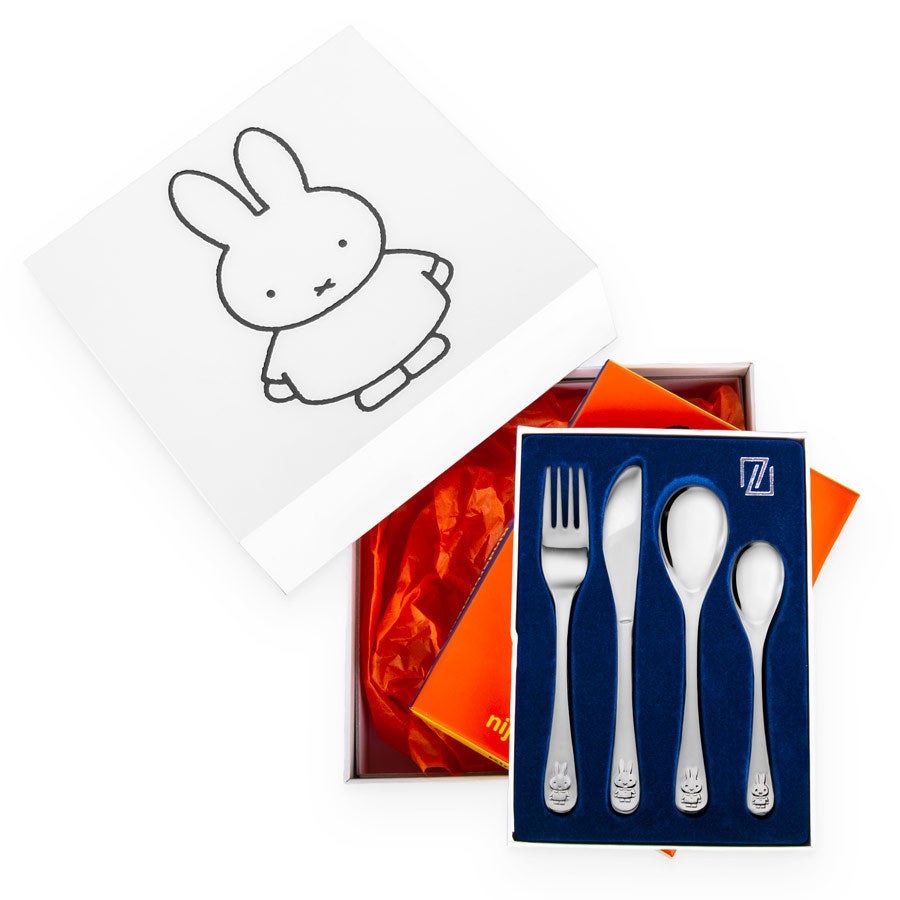 Coffret Miffy personnalisé - Couverts & livre