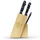 Wooden knife block (including knife set) - Engraving left
