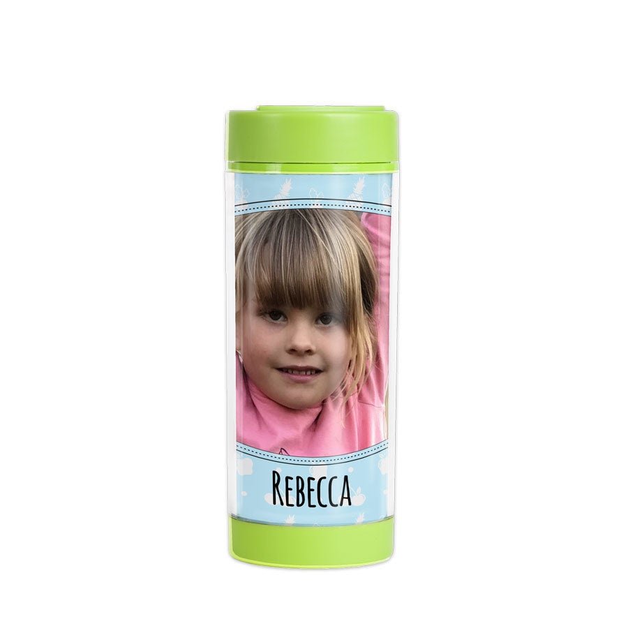 Personalised water bottle for kids - Lime