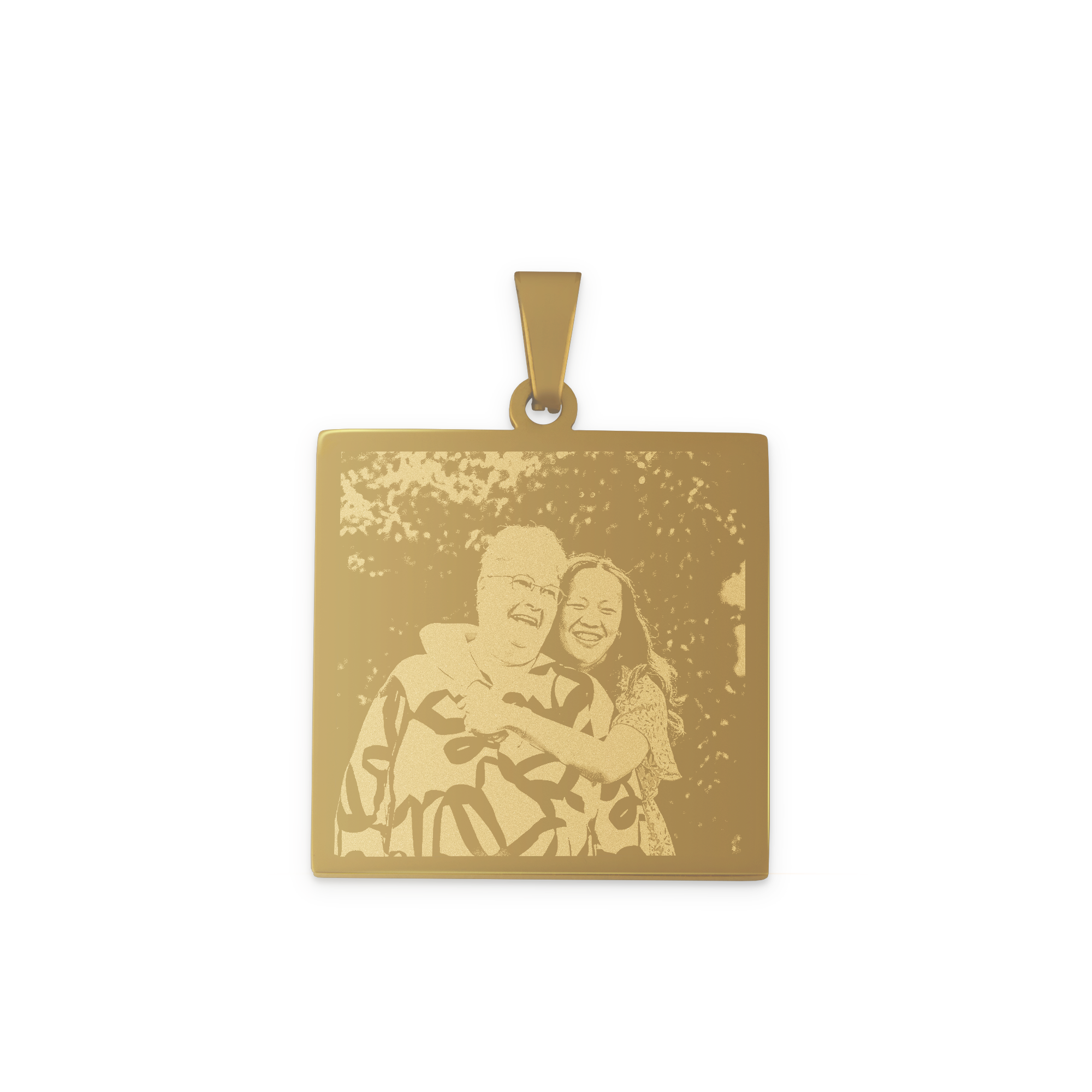 Necklace with square pendant