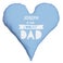 Almofada do Dia dos Pais totalmente estampada - Em forma de coração - Veludo (60 x 60)