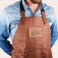 Recycled Personalised Leather Apron - Brown Recycled Personalised Leather Apron - Brown