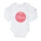 Personalised baby romper - Long sleeves - White - 50/56