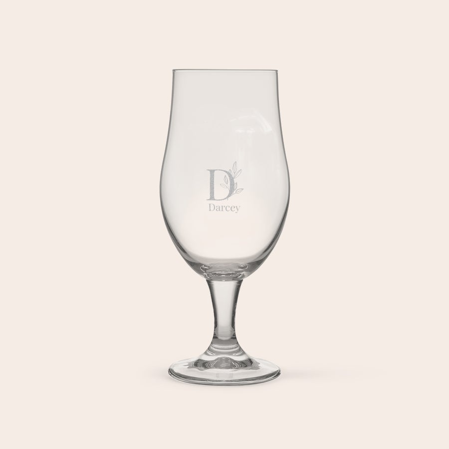 Engraved craft beer glass Engraved craft beer glass