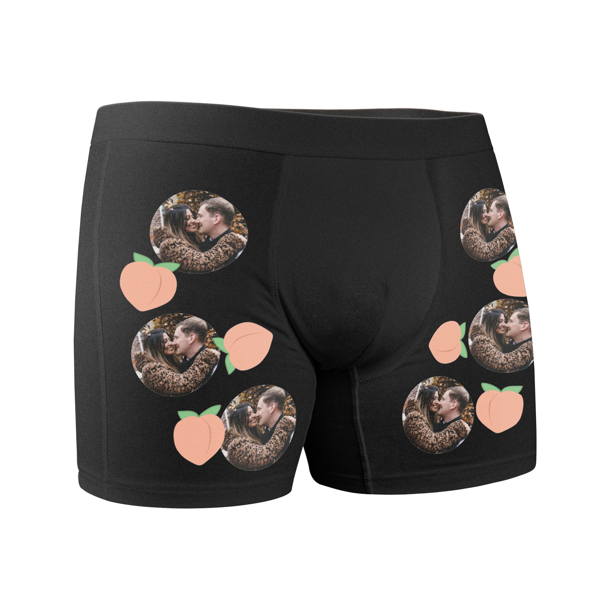 Svarta boxershorts med foto - L Svarta boxershorts med foto - L