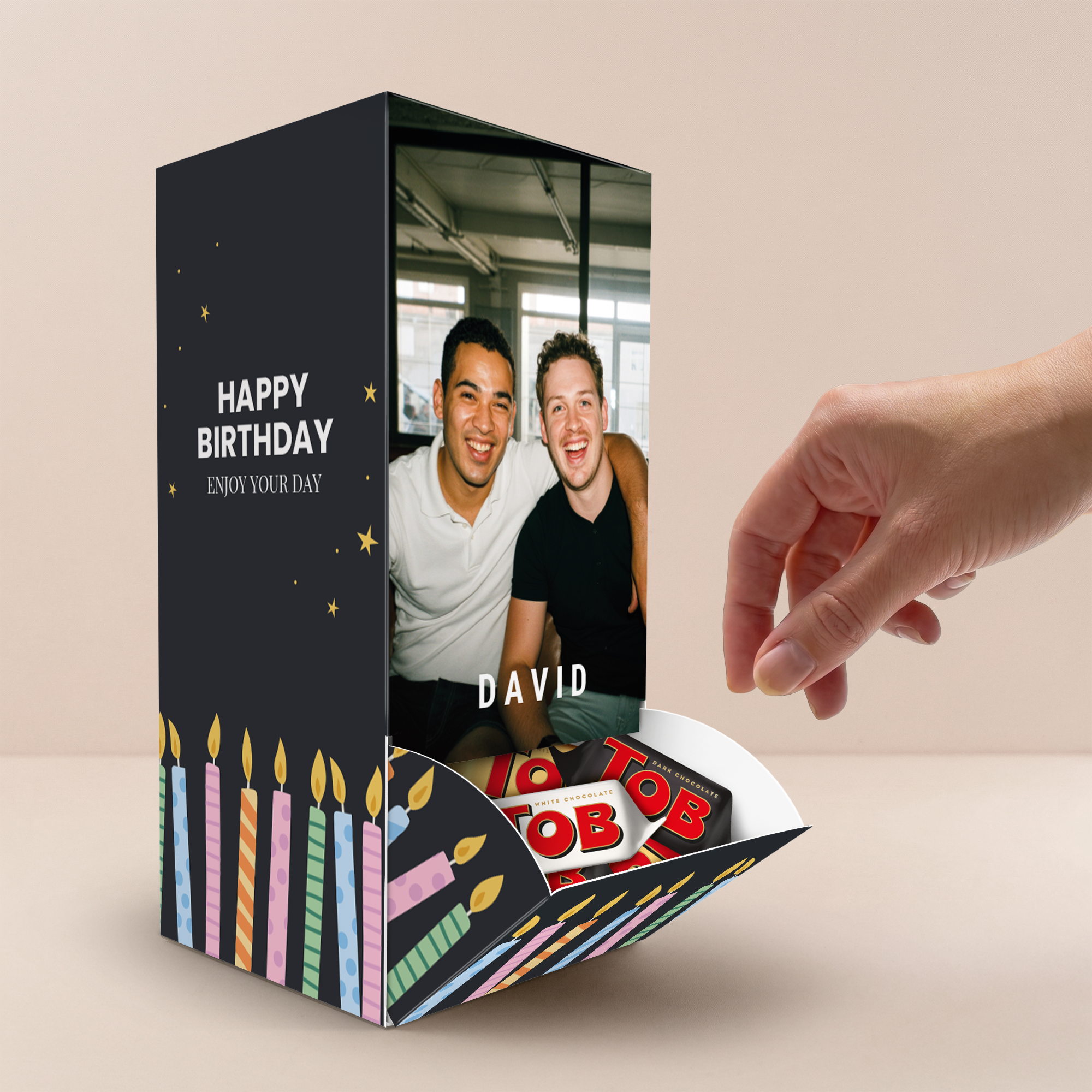 Dispenser personalizzato con cioccolato Mini Toblerone