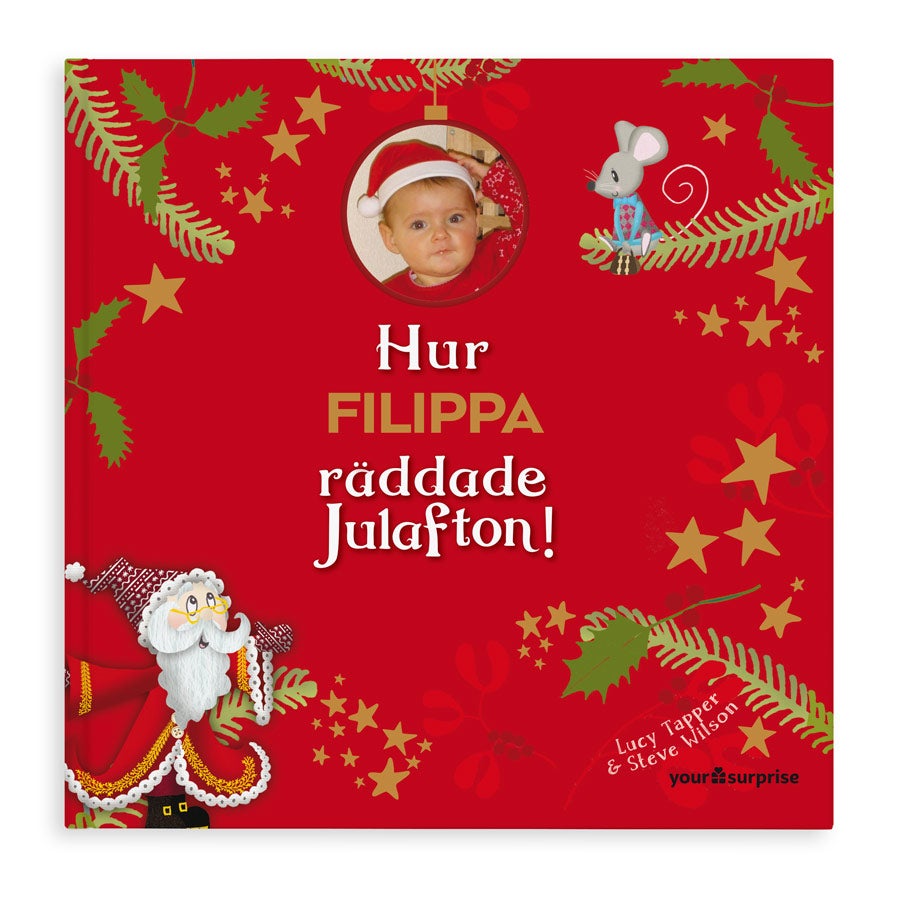 Bok med namn - Hur julafton räddades - softcover