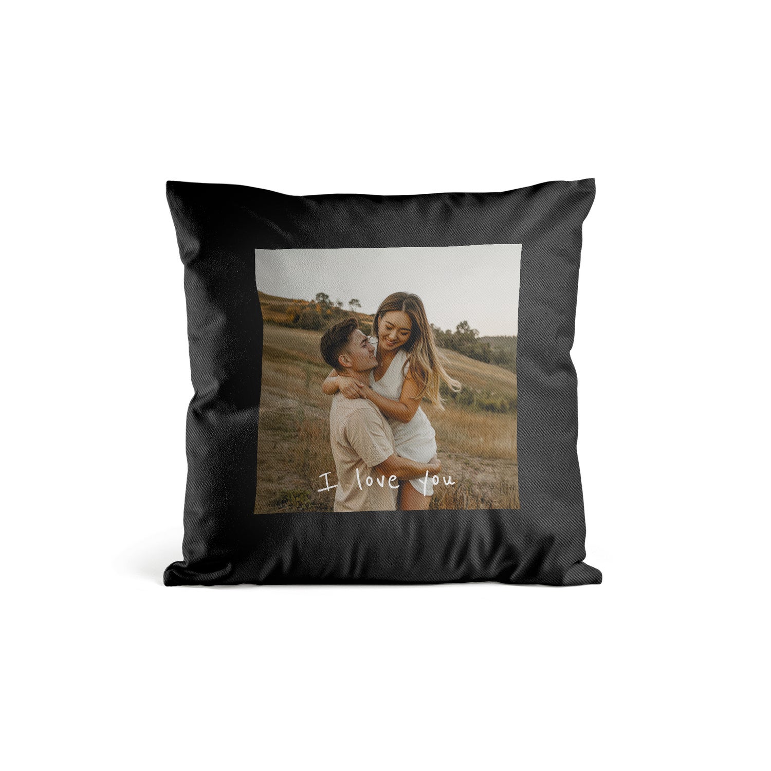 Personalizowana poduszka - 40 x 40 cm - Czarna