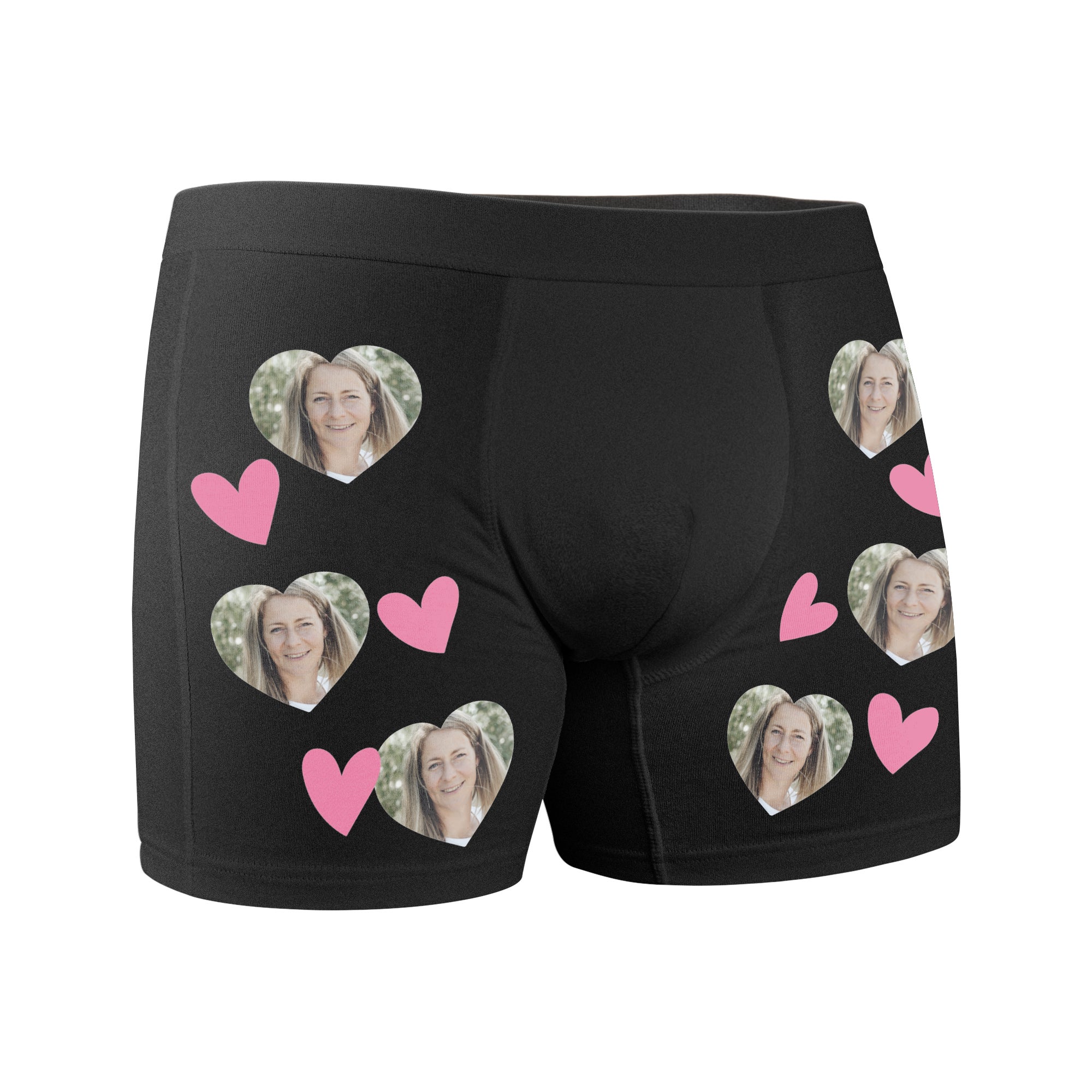 Personalised boxer shorts - M - Black