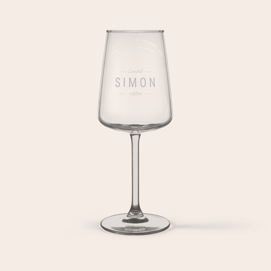 Copa de vino blanco grabada Copa de vino blanco grabada