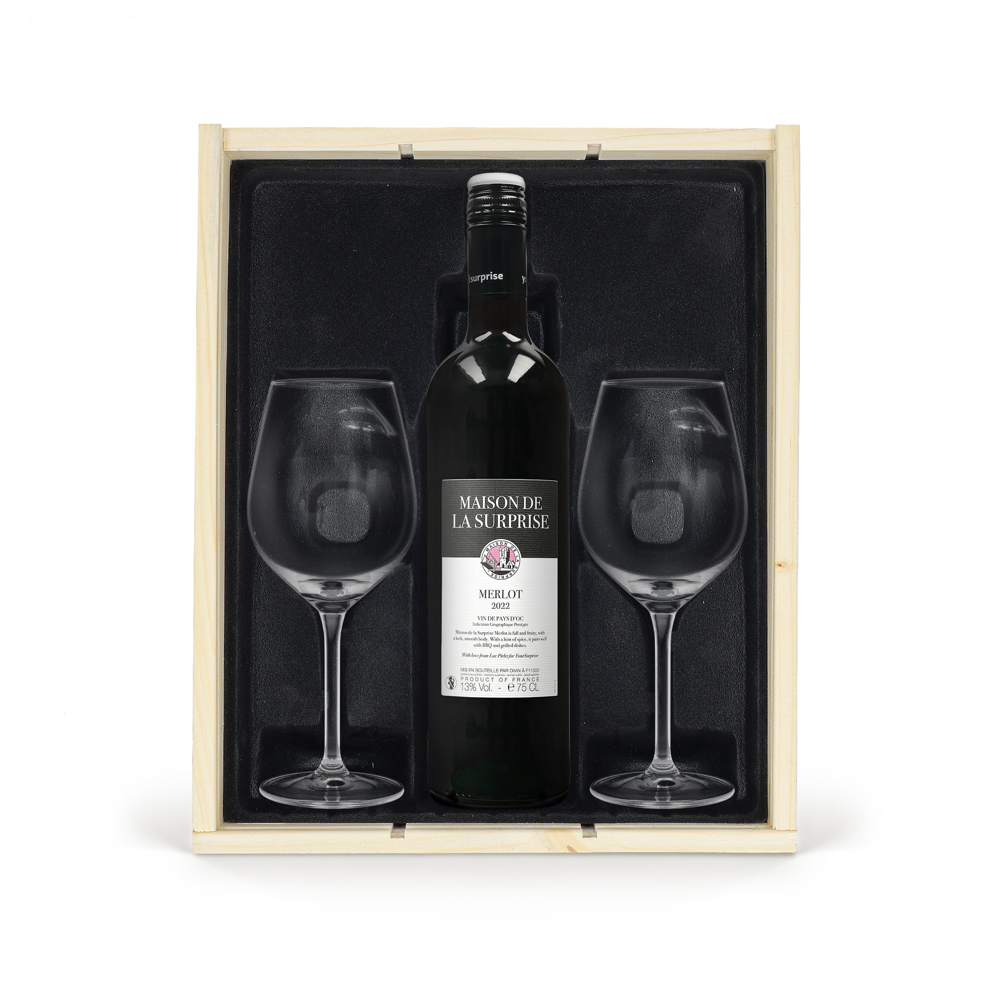 Wijn Maison de la Surprise Merlot personaliseren