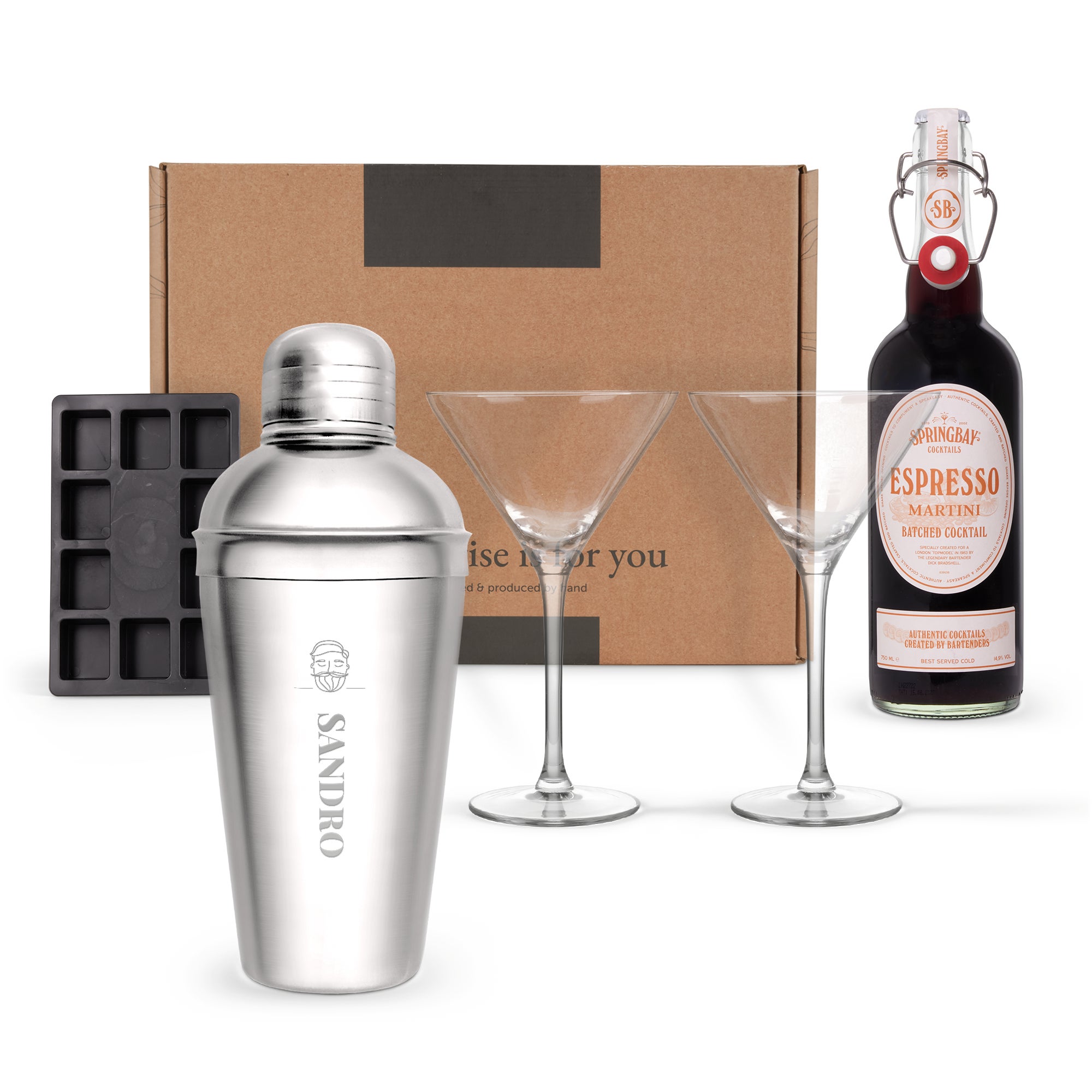 Conjunto de presente personalizado Espresso Martini