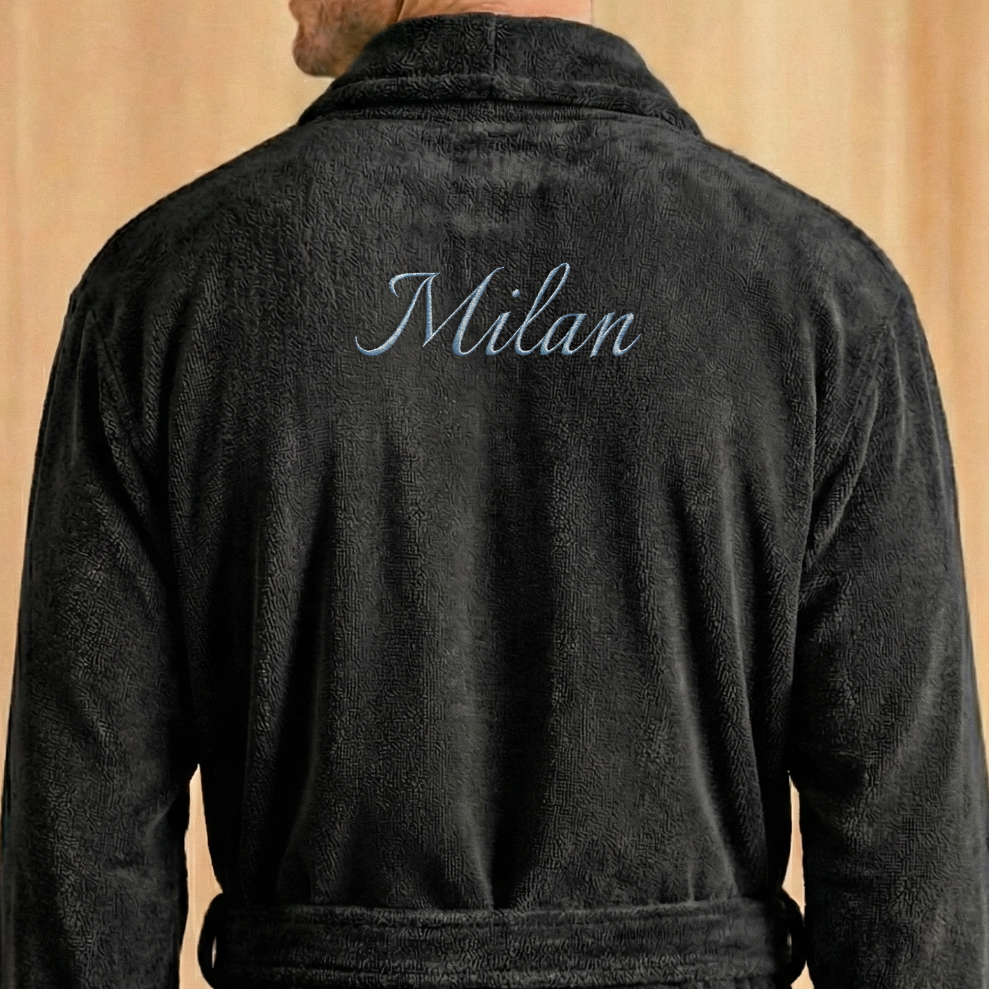 Terrycloth Bathrobe for Men - With name