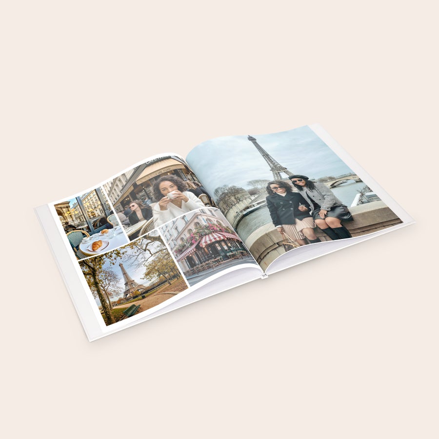 Álbum de fotografias personalizado Álbum de fotos personalizado, páginas com fotos de viagens e colagem, impresso para uma lembrança valiosa
