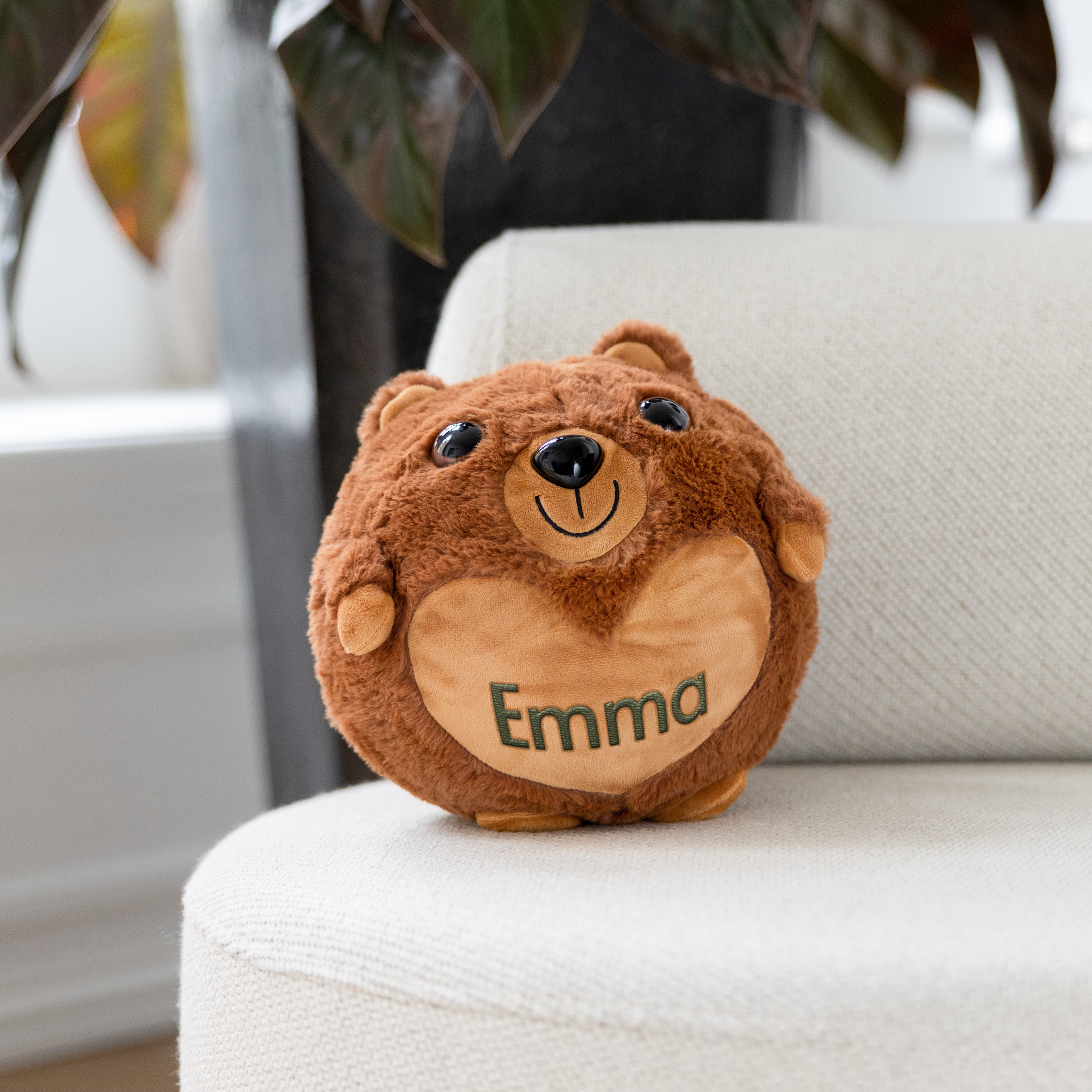 Urso insuflável personalizado - Nome bordado