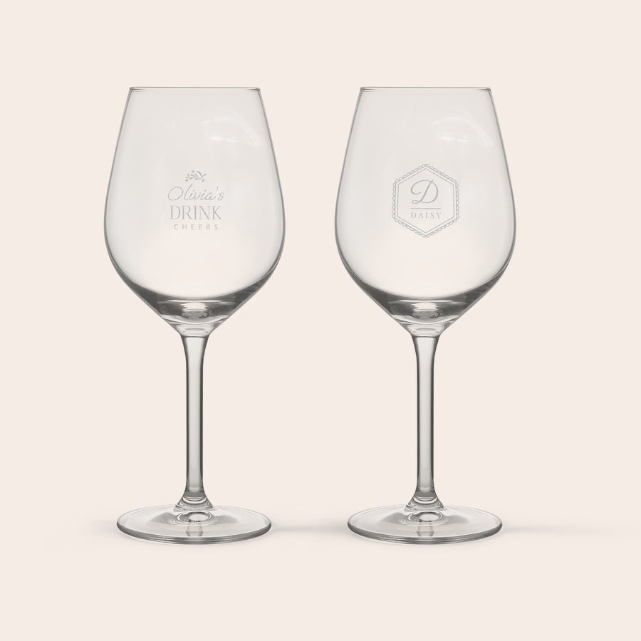 Witte wijnglas graveren Witte wijnglas graveren