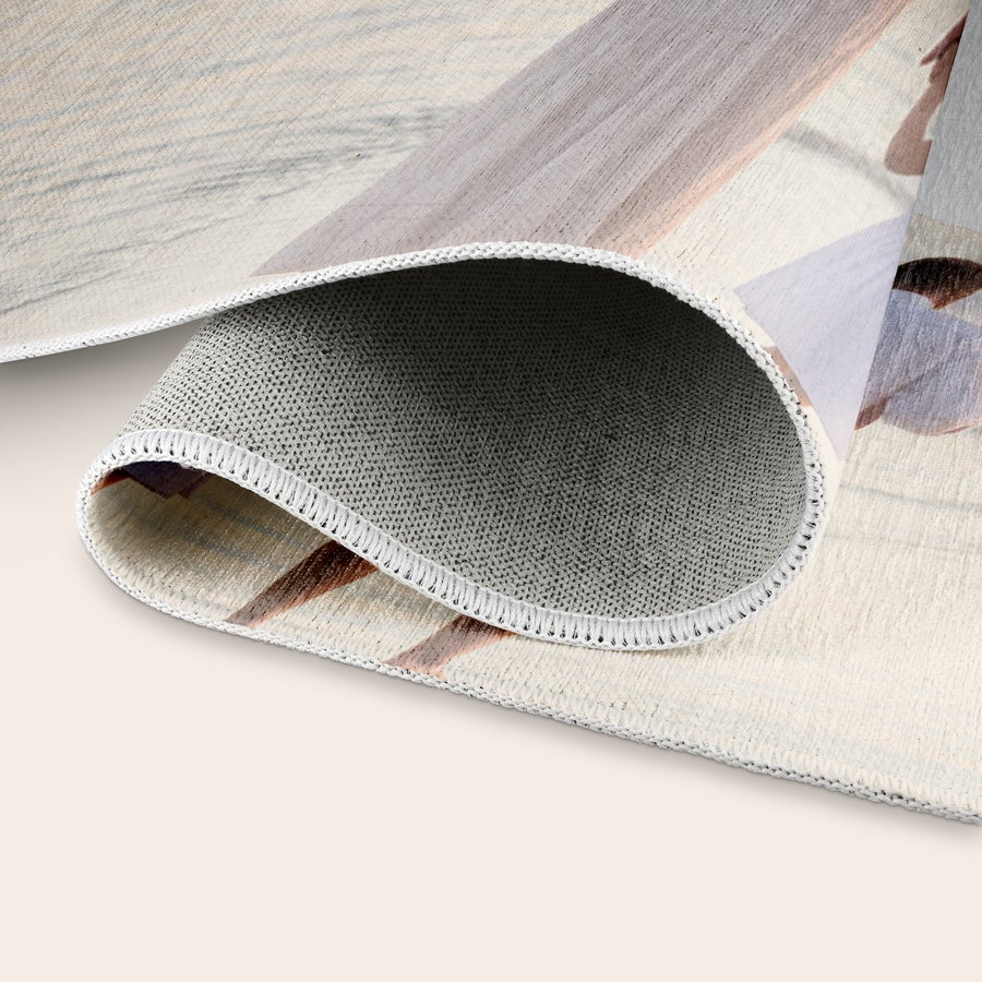 Vloerkleed bedrukken Opgerold gepersonaliseerd vloerkleed met foto opdruk en antislip onderkant, maak van hun favoriete herinnering een mooie decoratie