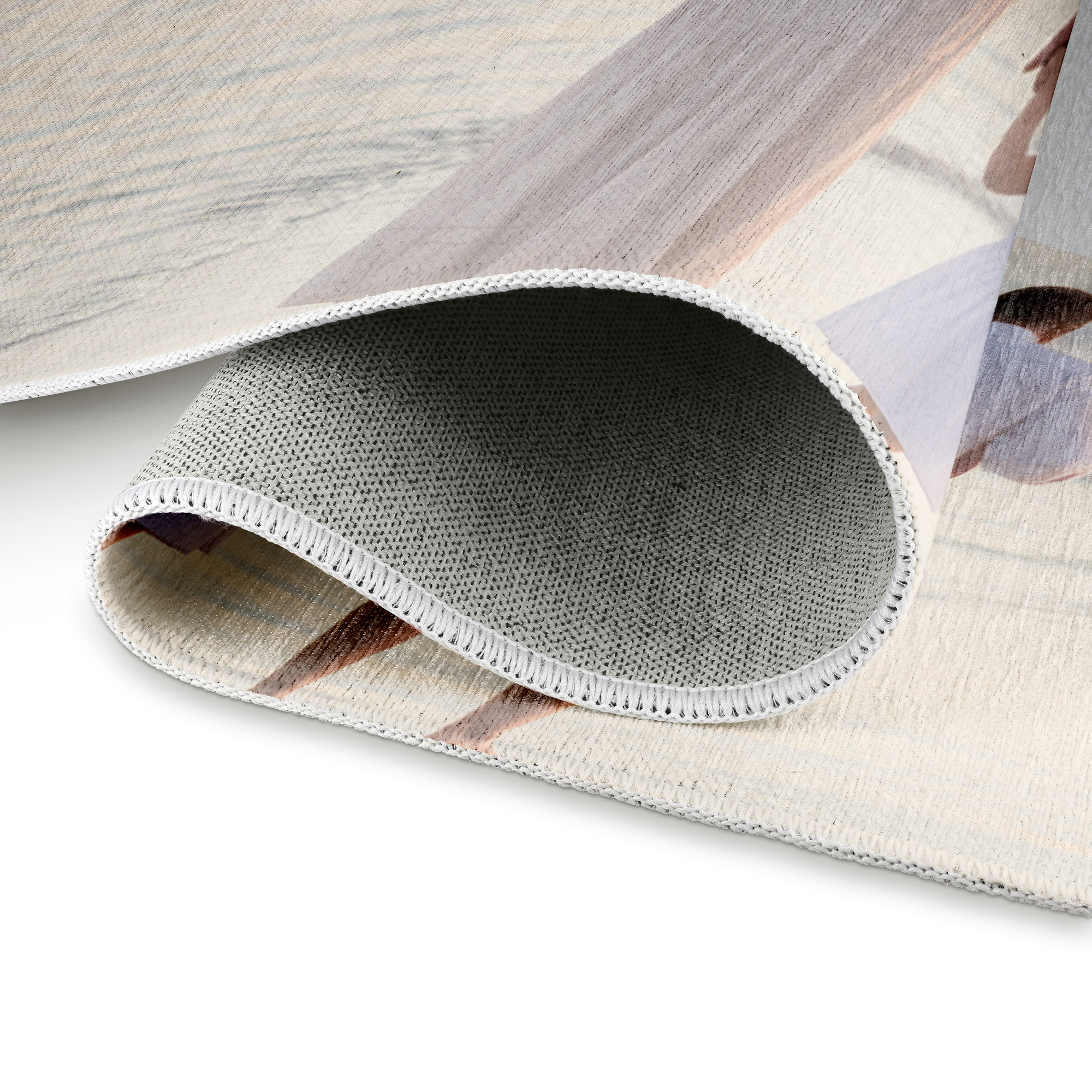 Tappeto personalizzato arrotolato con stampa astratta e retro antiscivolo per ricordare il tuo momento preferito
