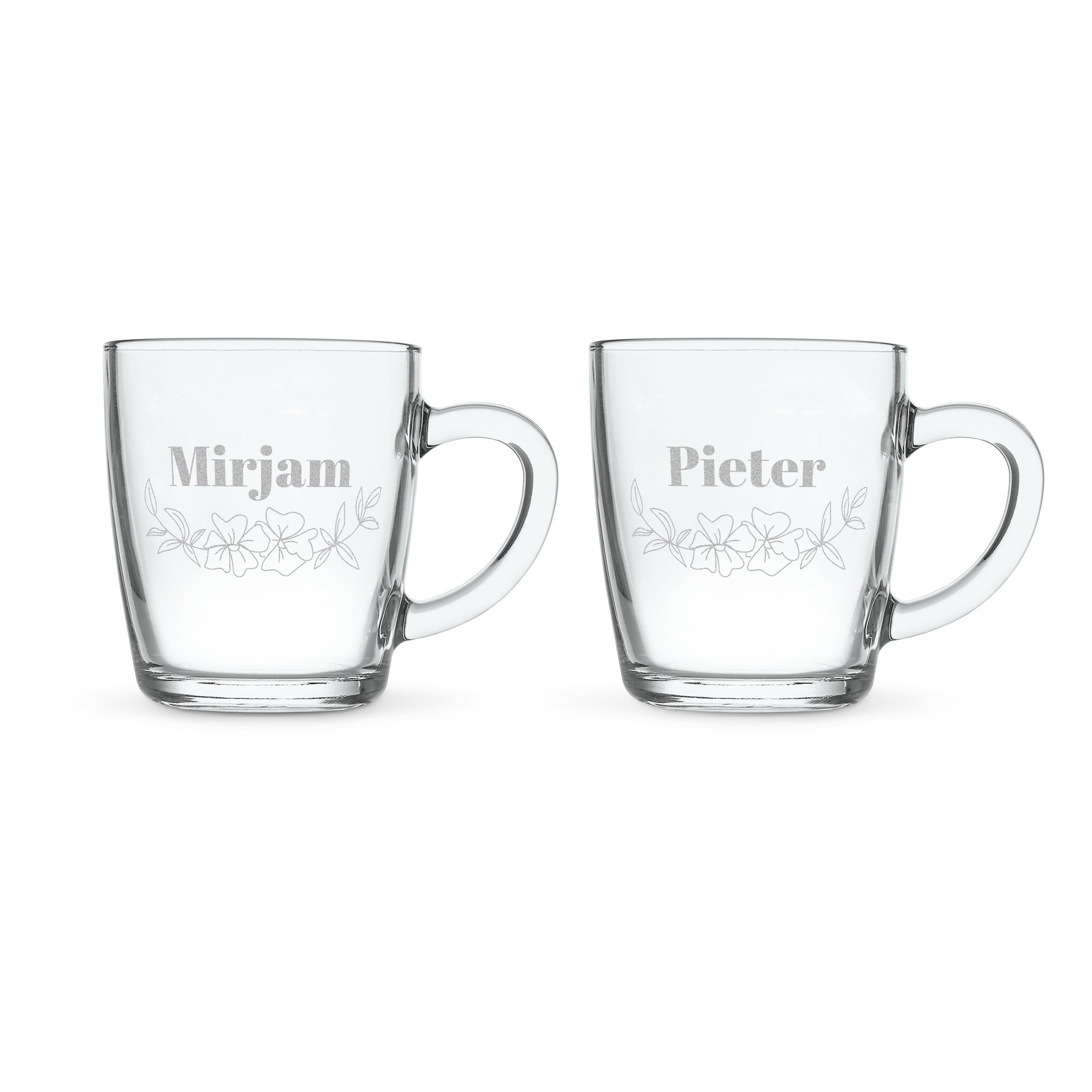 Theeglas graveren - 2 stuks