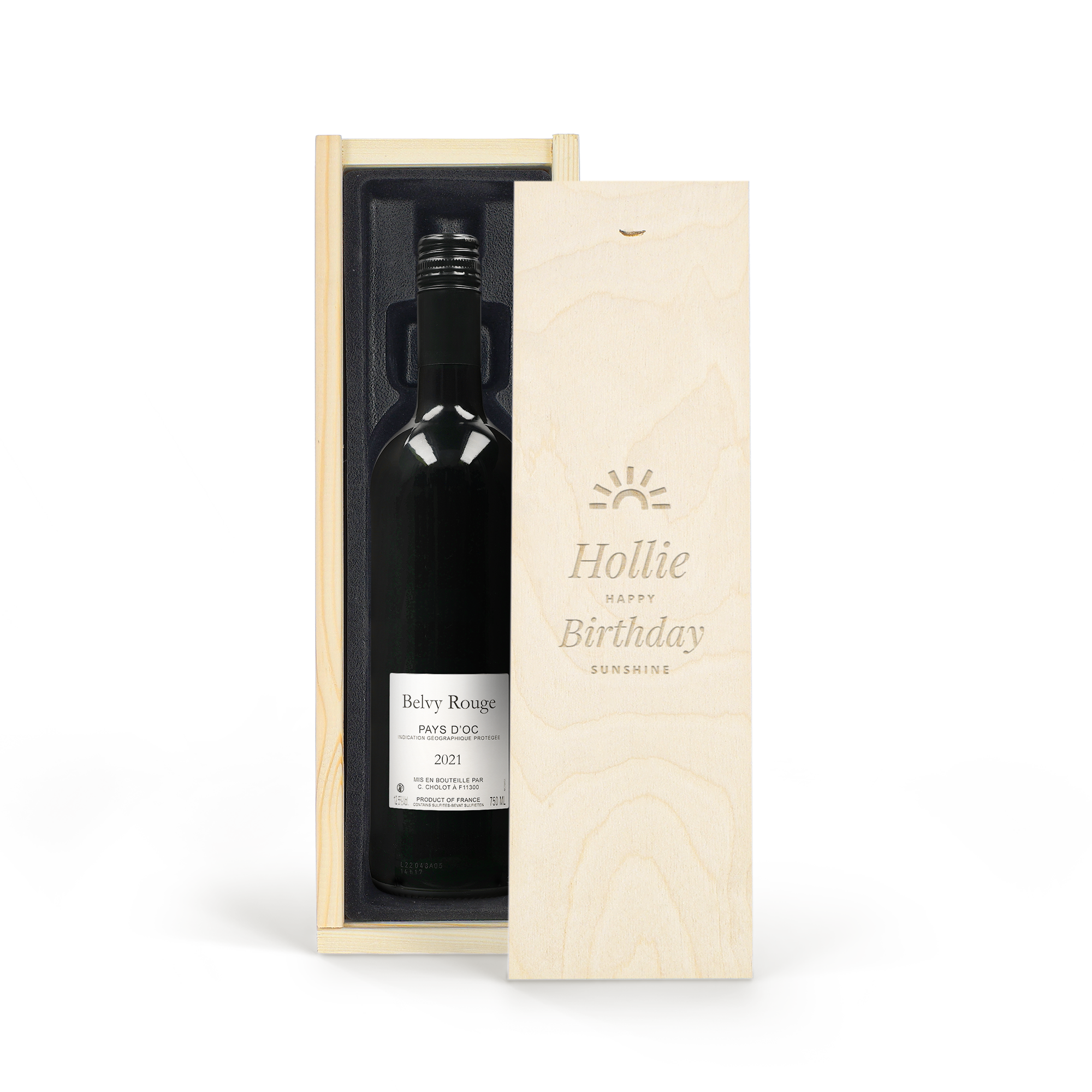 Personalizowane czerwone wino Belvy