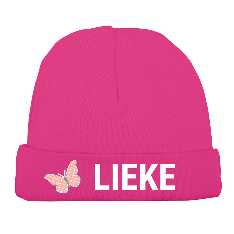 Babymuts bedrukken - Fuchsia