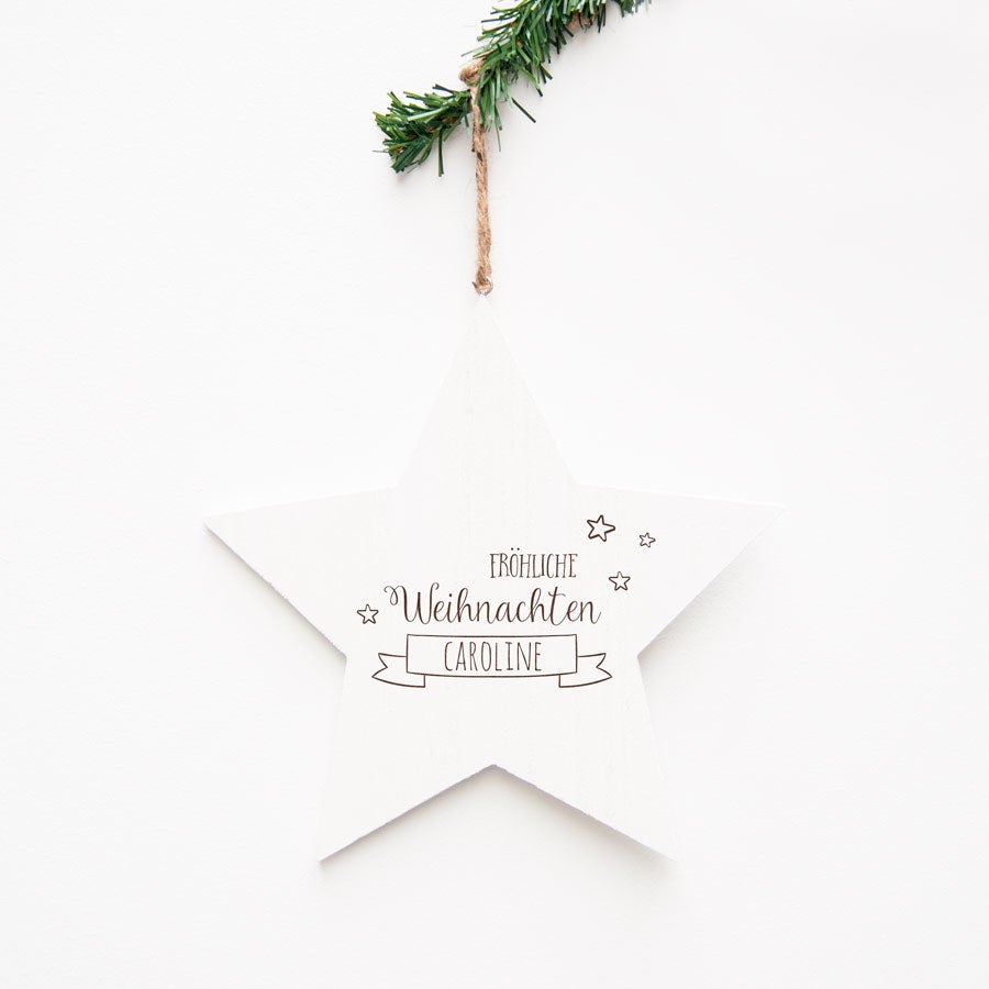 Weihnachtsdeko - Holzstern Weihnachten