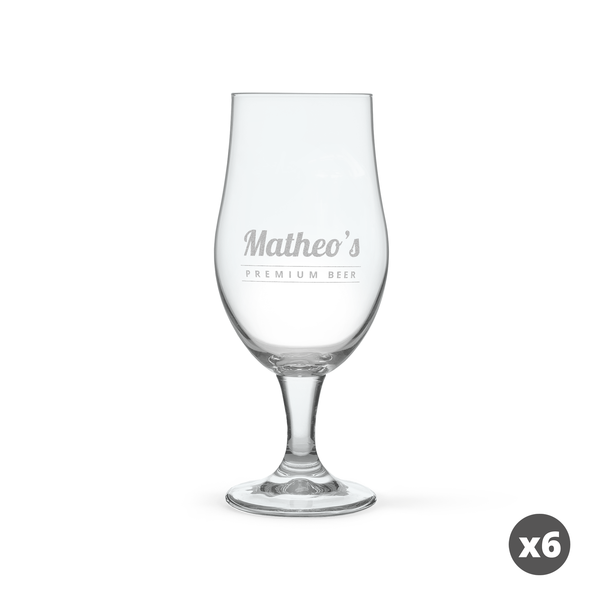 Engraved craft beer glass