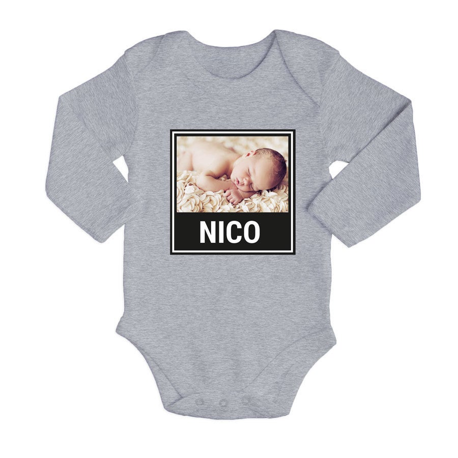 Baby Body selbst gestalten - Grau 50/56