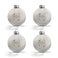 Personalised glass baubles - Silver (4 pieces)