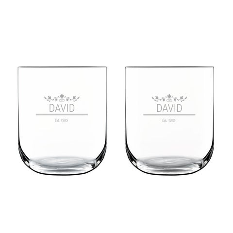 Bicchiere da acqua personalizzato di lusso (2 pezzi)