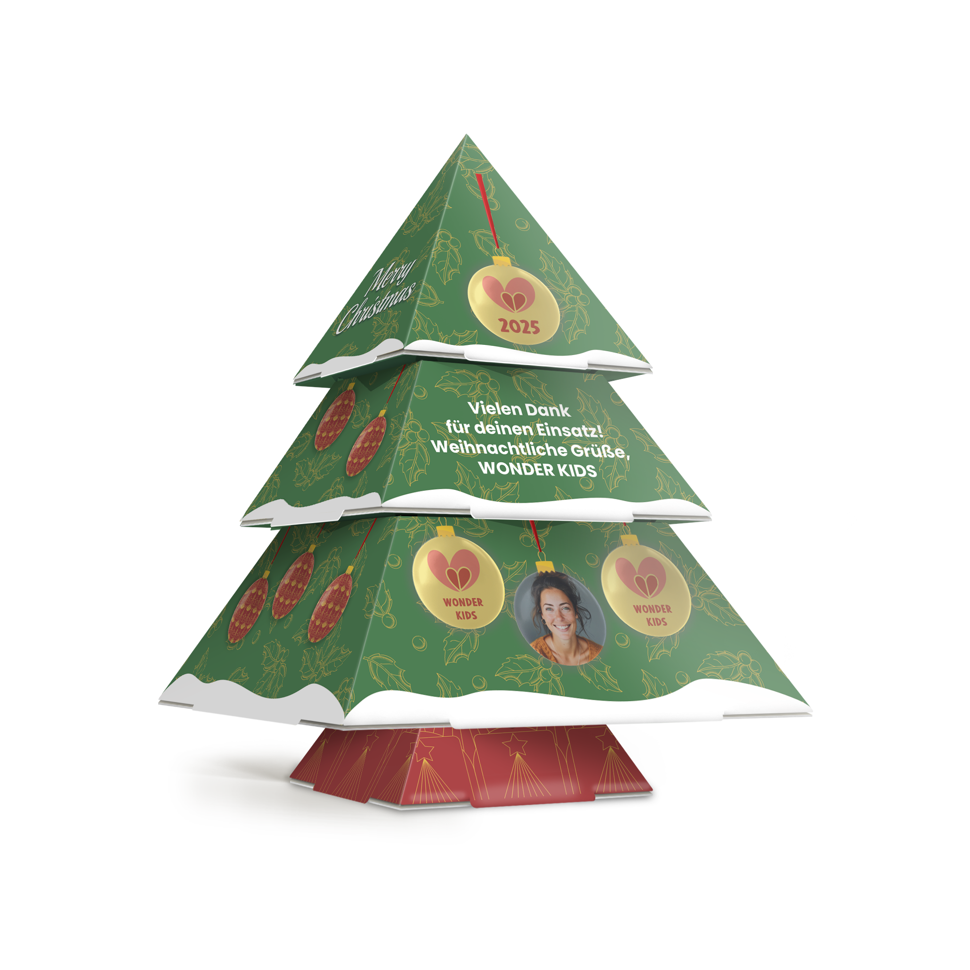 Personalisierter Weihnachtsbaum aus Papier Basteln