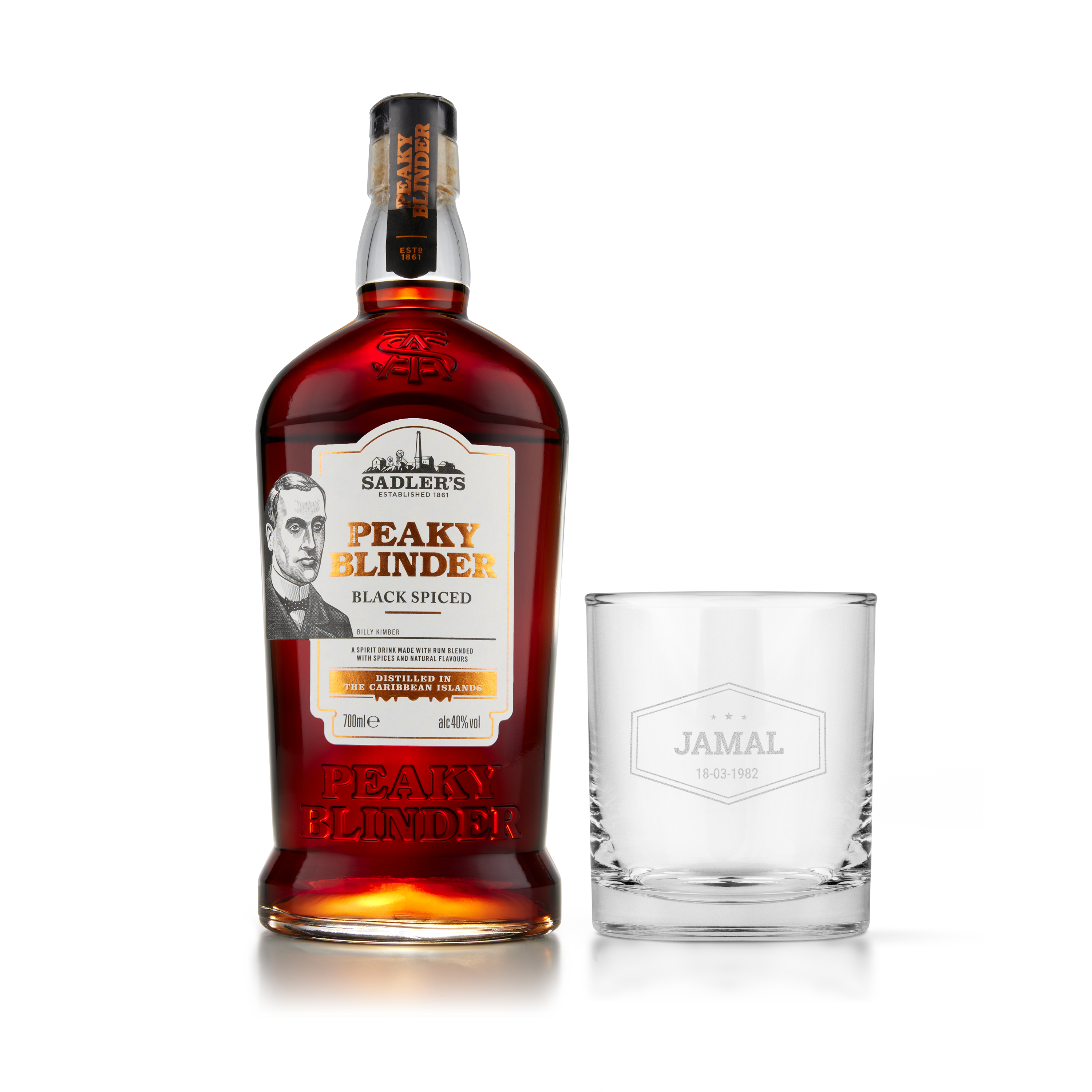 Peaky Blinders Rum ze szklanką