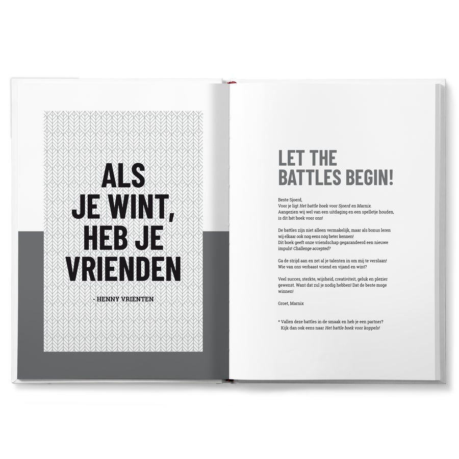 Het Battle boek voor vrienden personaliseren Het Battle boek voor vrienden personaliseren