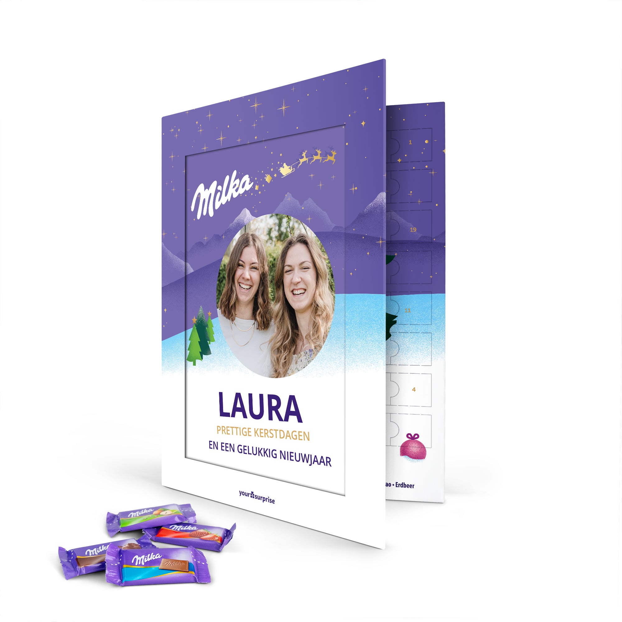 Adventskalender bedrukken - Milka Adventskalender bedrukken - Milka